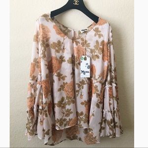 Show Me Your MuMu Bell Sleeved Floral fall